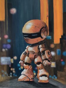 "Ja robot" akryl na płótnie 60x80cm