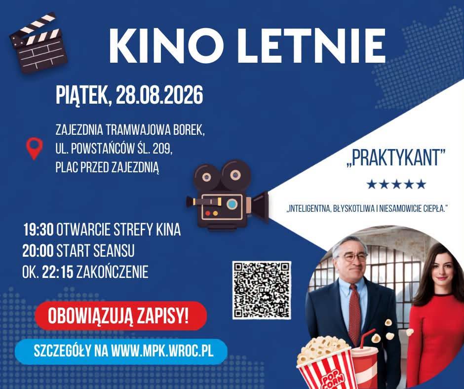 Kino plenerowe zajezdnia Borek i wystawa